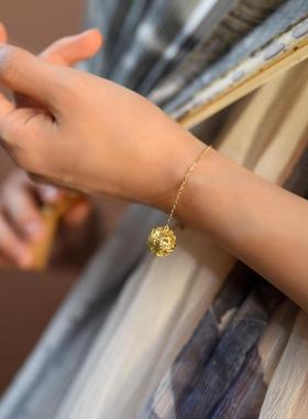 着料｜博物馆文创香囊银镀金手链