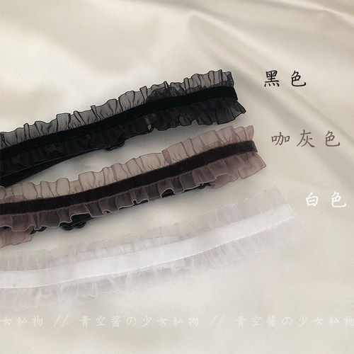 青空酱 手作少女JK腿环 蕾丝弹力简单款 调节大腿环订做腿饰项圈 - 图2