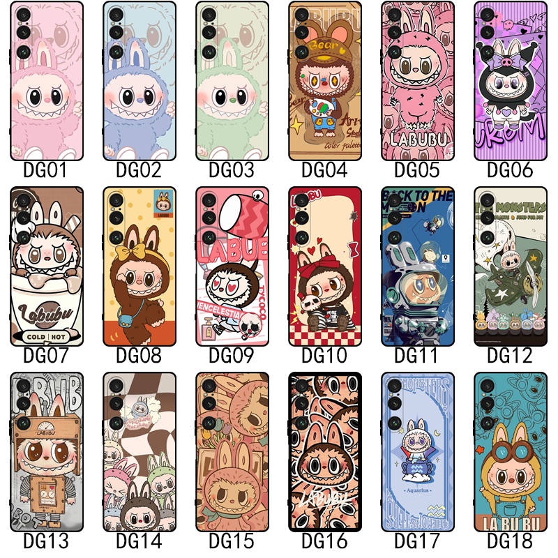 适用于拉布布sony全机型索尼Xperia 1 VI/Xperia Pro-I/Xperia5 III/Xperia1 IV 1 VII手机壳磨砂黑色定制 - 图1