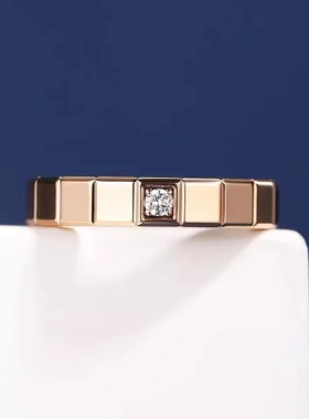 小冰块戒指老师傅手工锻造手工锤炼的刻钢印指环彩金戒指对戒情侣