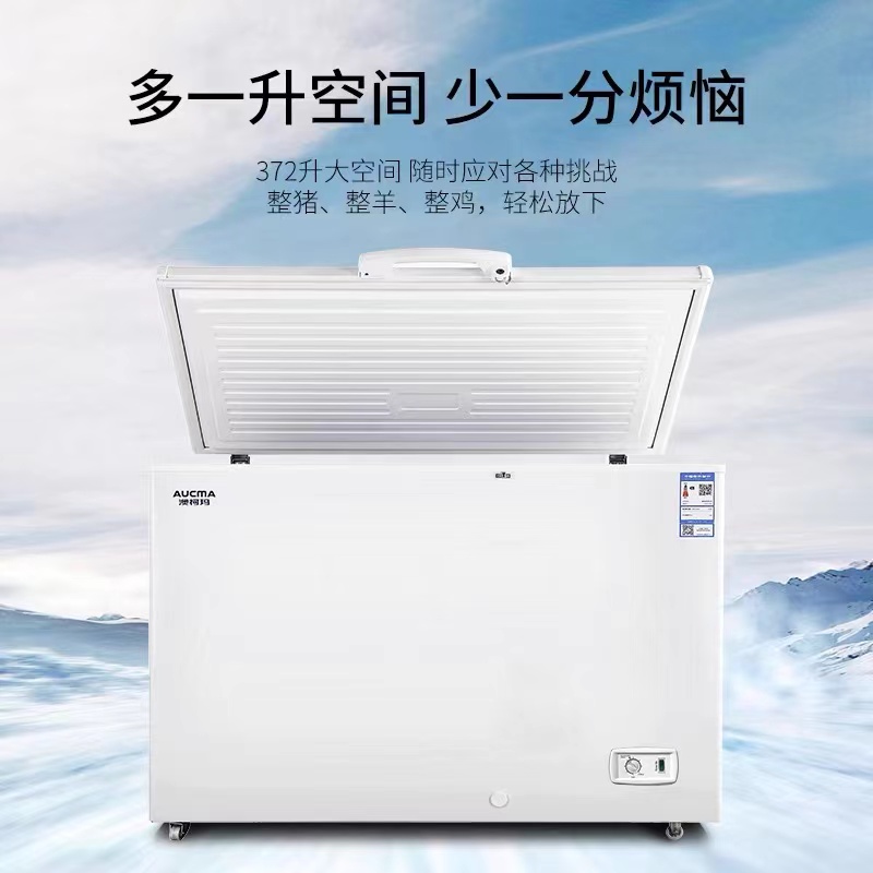 Aucma/澳柯玛 BC/BD-372NE商用顶开式冷藏冷冻卧式冷柜冰柜节能 - 图0