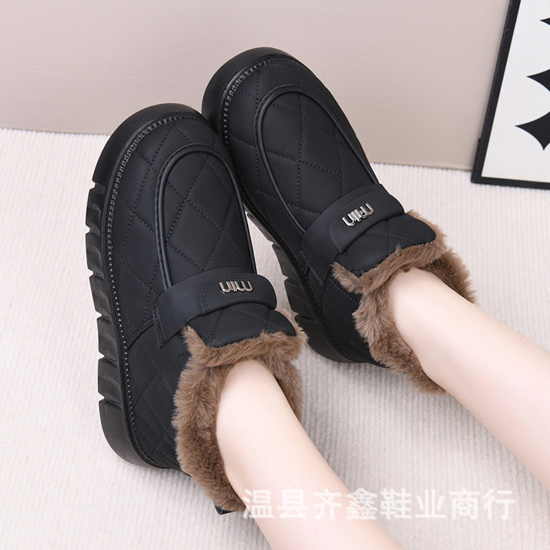 意尔康雪地靴棉鞋女豆豆鞋冬季新款软底加绒加厚保暖时尚百搭棉,淘宝优惠券,粉丝福利购,淘宝优惠卷