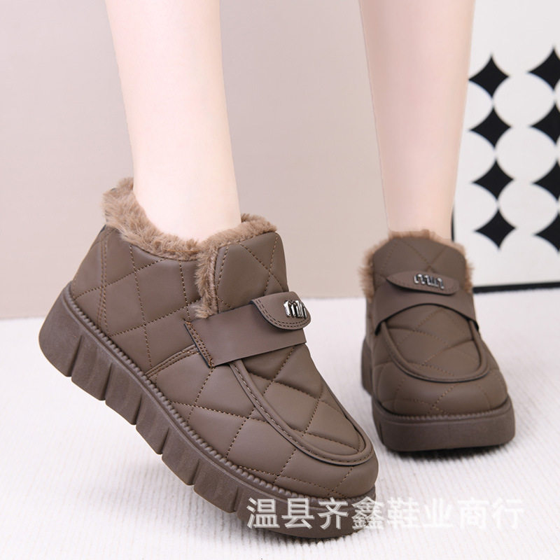 意尔康雪地靴棉鞋女豆豆鞋冬季新款软底加绒加厚保暖时尚百搭棉,淘宝优惠券,粉丝福利购,淘宝优惠卷