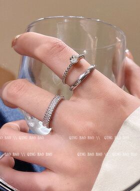 高级感时尚戒指百搭小众手指环女