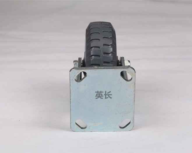 重型聚氨酯定向轮/6寸防滑PVC脚轮/6*2推车固定轮/150MM耐磨轮子 - 图1