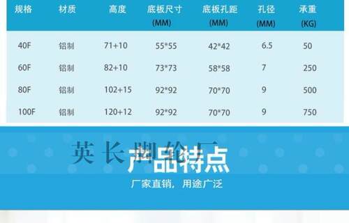 福马轮子/水平调节轮foot master/脚轮/GD40F/设备轮/工业万向轮 - 图3