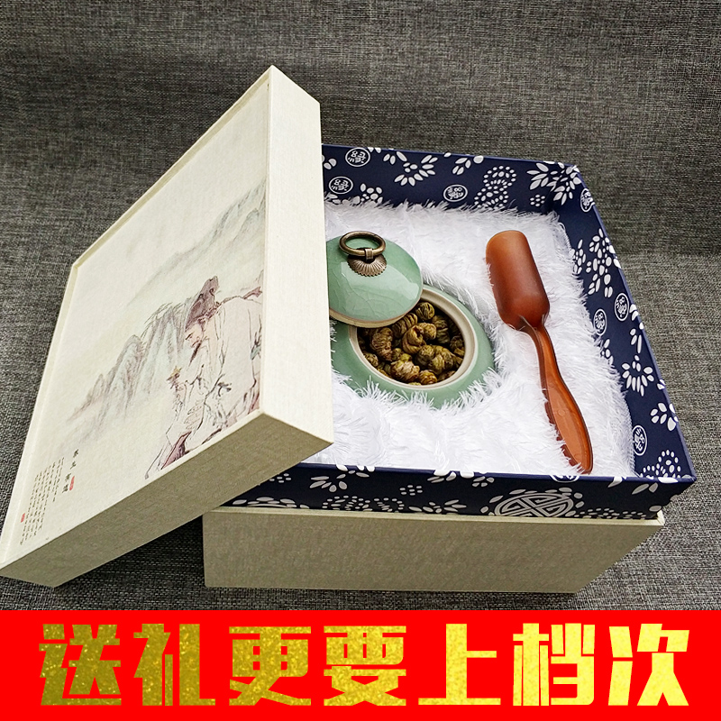 道地养生旗舰店道地养生 铁皮石斛枫斗80g装陶罐礼盒装送礼石斛鲜条米斛干花干条3