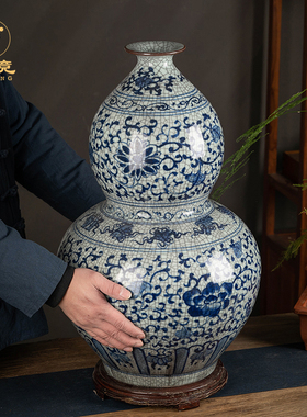 手绘葫芦瓶青花瓷景德镇陶瓷