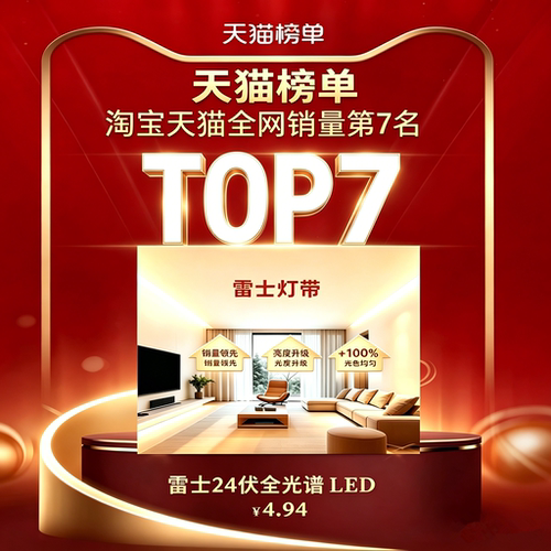 雷士LED全光谱24V灯带铝槽线性灯3500K自黏贴向上发光三色线形灯 - 图0