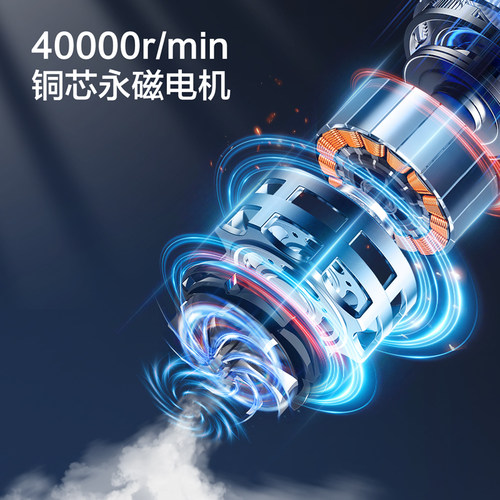 得力车载吸尘器车用无线充电汽车家用手持有线小型车内大功率 - 图0