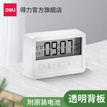 Able electronic alarm clock student with alarm bell headboard minimalist intelligent clock multifunction humiture Children small alarm clock