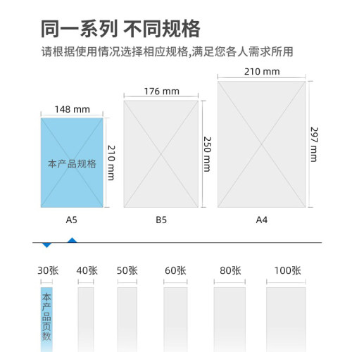 得力A5笔记本子大号A4记事本加厚软抄本B5简约商务办公用批发大学生作业练习本软面抄文具日记本工作办公用品 - 图3