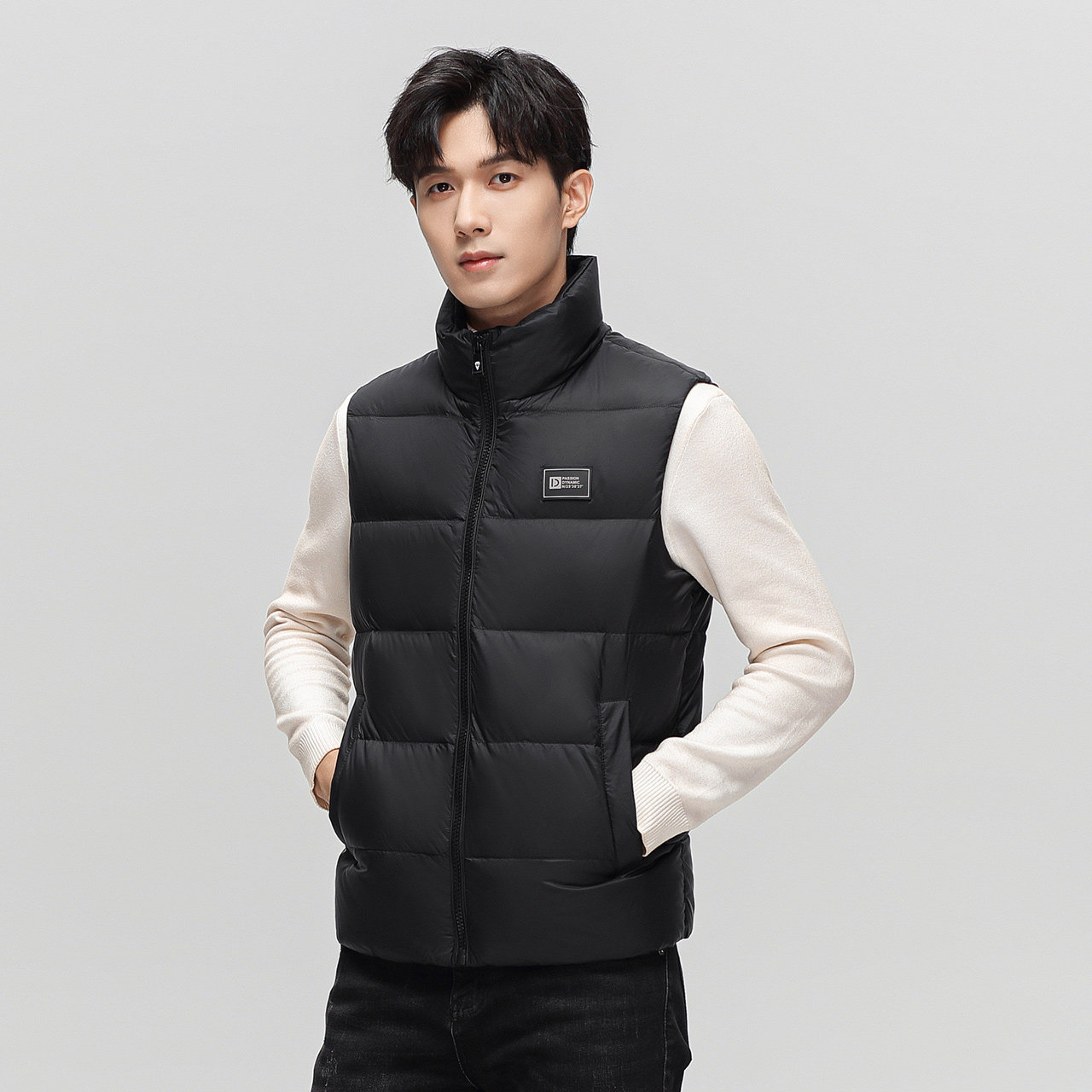 雪中飞冬新款冬季外穿轻薄立领羽绒马甲外套潮无袖坎肩男,淘宝优惠券,粉丝福利购,淘宝优惠卷