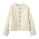 Women's painting style drawwind wool cotton jacket