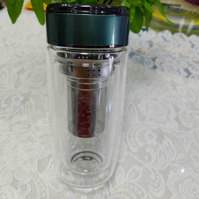 High-end double-layer dragon mesh goose egg glass with customized LOGO