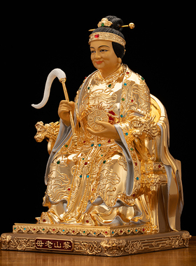 黄铜漆线雕黎山老母骊山老母神像