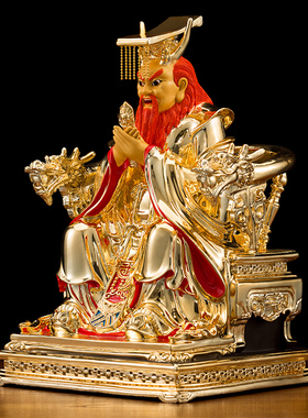 纯铜四海龙王神像摆件