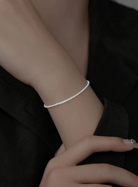 波光粼粼~精致百搭设计感手链 女生平价小众高级感满天星手环手饰