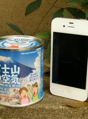 日本富士山登山纪念品 富士山的空气罐头 工艺品家居摆件网红同款