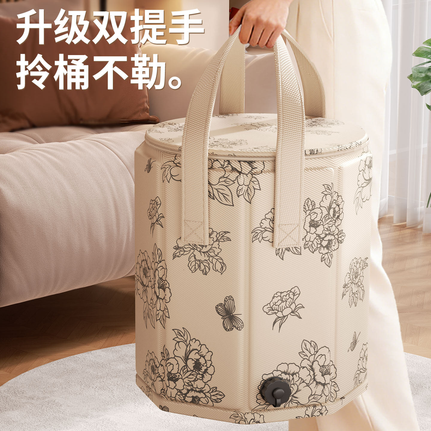 泡脚袋高深过小腿过膝可折叠家用熏蒸足浴盆养生专用加热保温恒温,淘宝优惠券,粉丝福利购,淘宝优惠卷