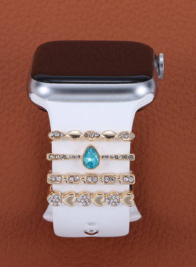 Diamond Metal Charms Decorative Ring For Apple Watch Band