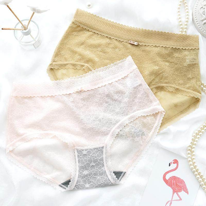 彩田蕾丝内裤31958女士性感棉感舒适透气中高腰石墨烯抑菌三角裤,淘宝优惠券,粉丝福利购,淘宝优惠卷