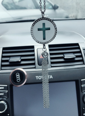 钛钢精油扩香流苏车载吊坠