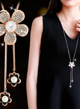 韩版个性网红毛衣链高级感长项链女时尚百搭秋冬配饰衣服挂件