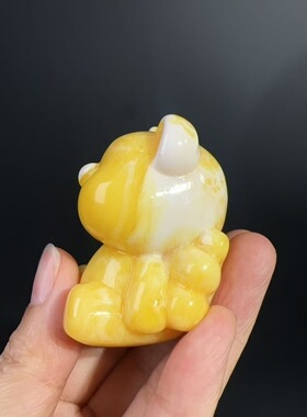 二代蜜蜡树脂蜜蜡无脸熊摆件diy大号胖胖熊件挂件