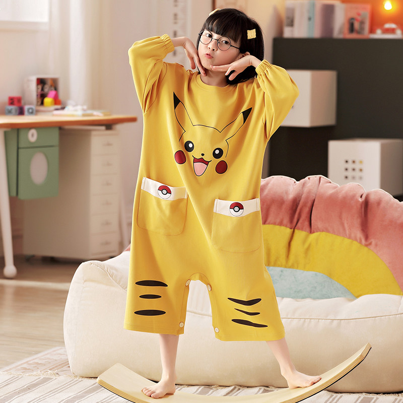 连体女童秋冬长袖纯棉可爱超萌睡衣 佰媛琪睡衣/家居服套装