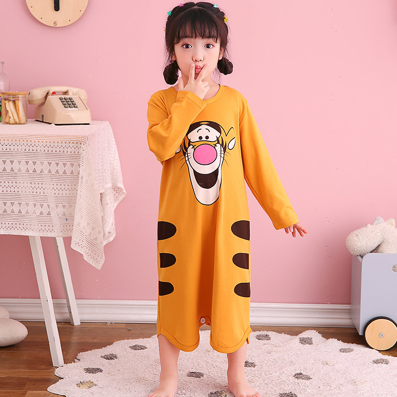 儿童连体衣春秋长袖纯棉连身睡衣 佰媛琪睡衣/家居服套装