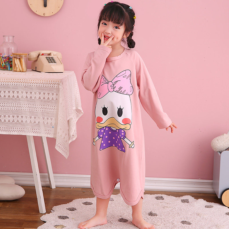 儿童连体衣春秋长袖纯棉连身睡衣 佰媛琪睡衣/家居服套装