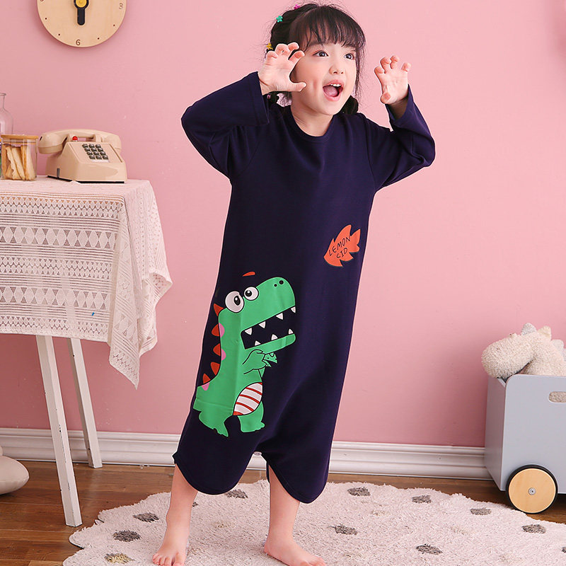儿童连体衣春秋长袖纯棉连身睡衣 佰媛琪睡衣/家居服套装