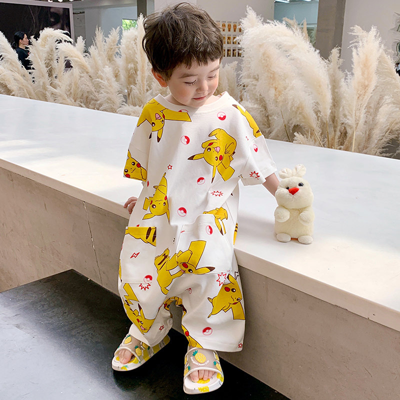 男童夏季可爱小老虎儿童连体衣睡衣 佰媛琪睡衣/家居服套装