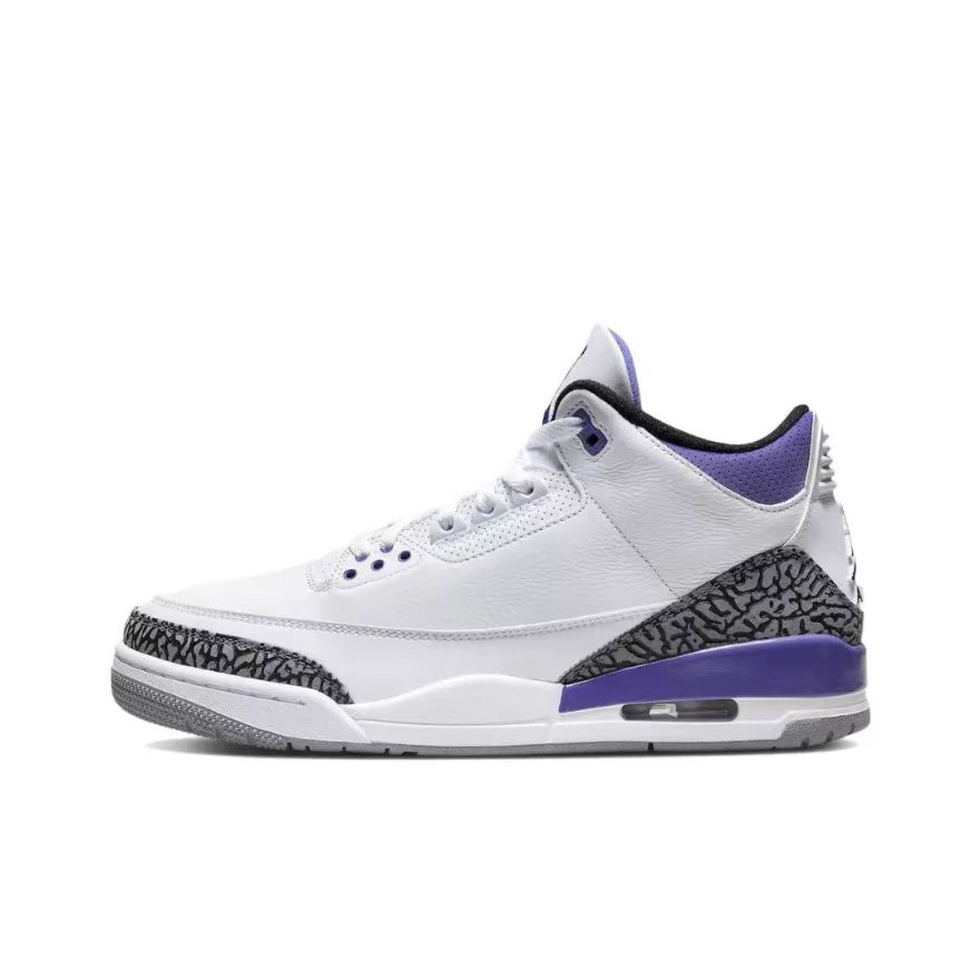 Air Jordan 3 AJ3白红火焰红 潮流中帮复古篮球鞋CT8532-105 - 图3