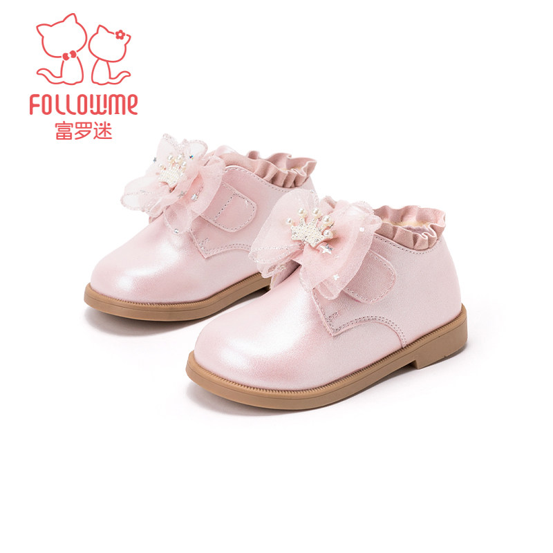 富罗迷宝宝学步鞋女童靴子冬季新款防滑轻便加厚婴幼儿园公主短靴,淘宝优惠券,粉丝福利购,淘宝优惠卷
