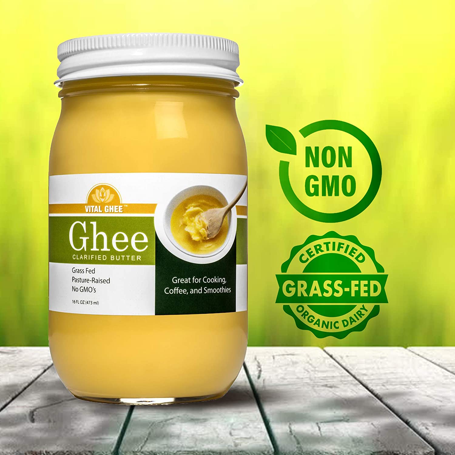 美国直邮Purity Ghee Butter有机生酮无盐草饲黄油酥油473克 - 图1