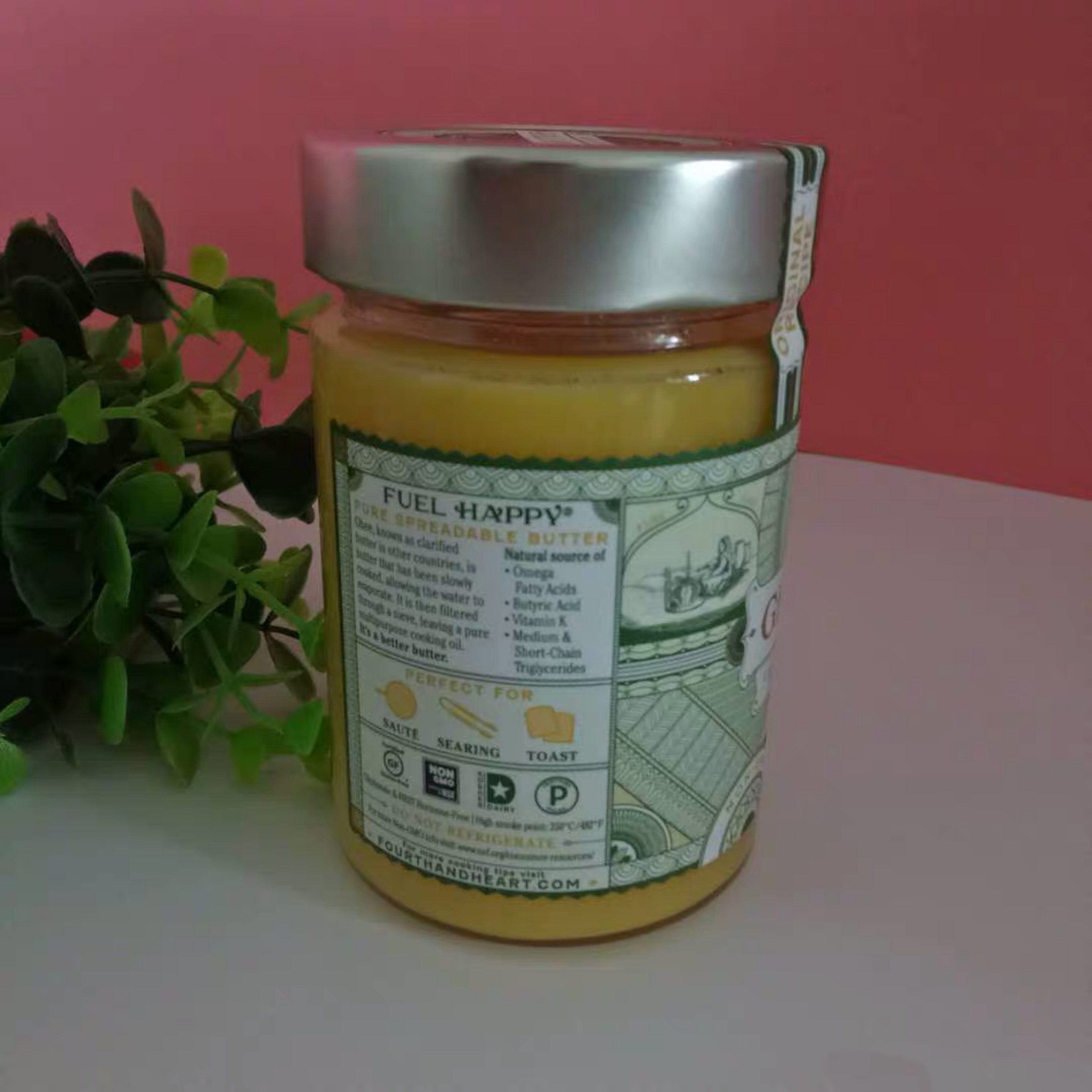 美国生酮防弹咖啡4th & Heart Ghee Butter 原味酥油草饲255g - 图0