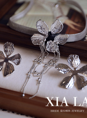 夏拉金属花瓣女项链颈链