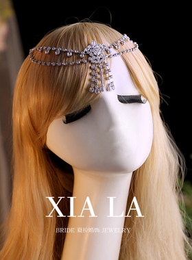 夏拉水钻女颈链额饰两用款