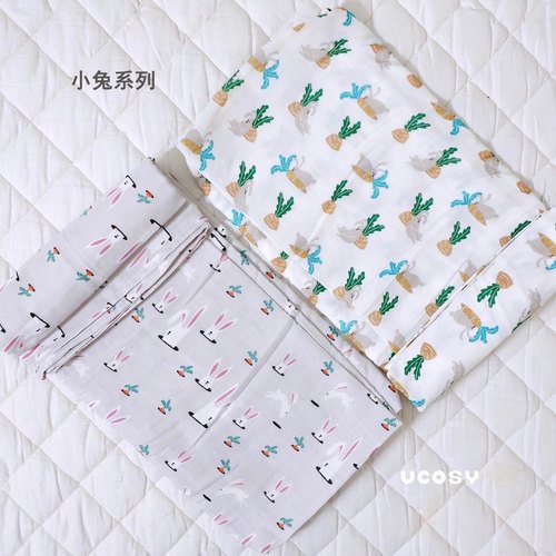 nest宝宝纱布浴巾 竹棉纱布大方巾2条装 120*120cm - 图2