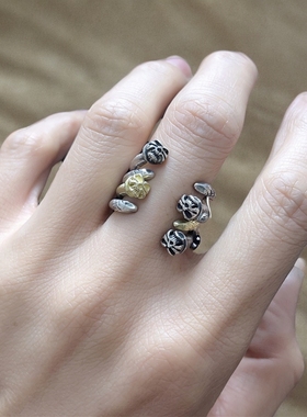 千银厚果男女通用925银钉子对戒