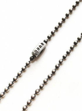 千银厚果3mm圆珠链925银男女复古