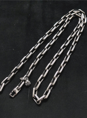 千银厚果925银6mm太角乌鸦链挫痕