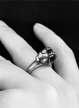 原创复古女士925银手工戒指时尚