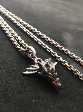 原创百搭复古手工925银吊坠