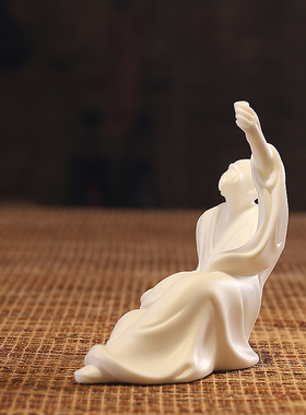 泥无界创意李白陶瓷人物软装饰