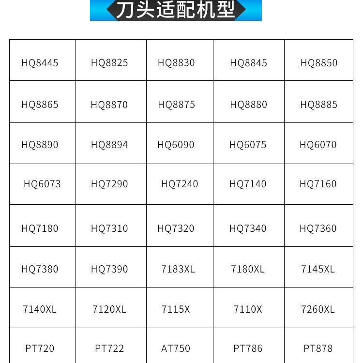 适用飞利浦剃须刀片HQ8HQ6075HQ6090HQ6095HQ7340PT860刀头网配件