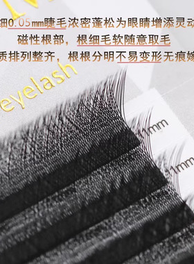 0.05Y三,叶草嫁接睫毛四叶不散根仿水貂毛3D仙朵一秒开花柔软浓密