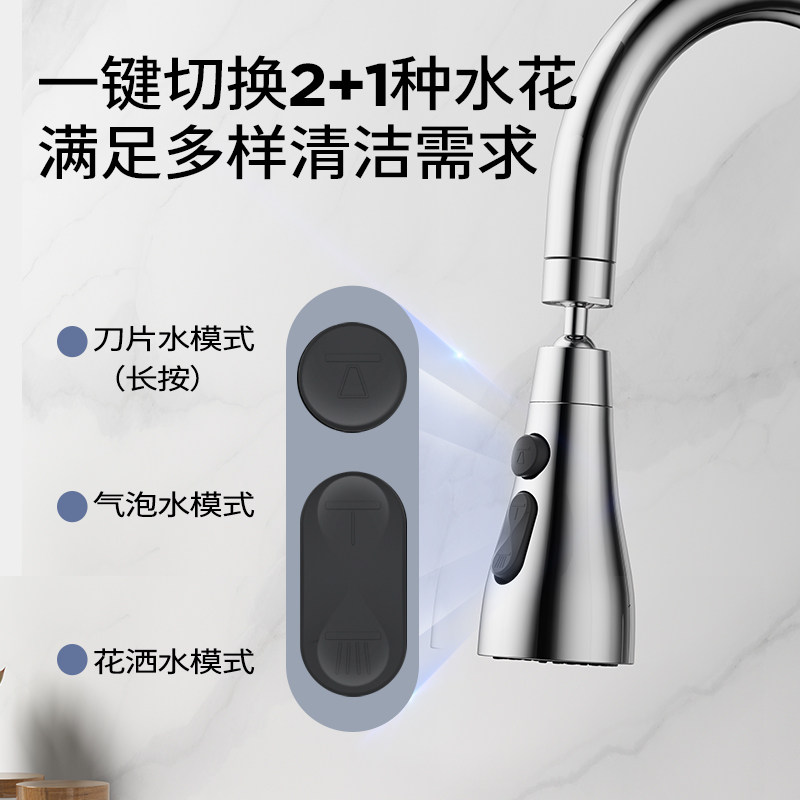 九牧厨房龙头加长延伸器防溅起泡器洗菜盆龙头配件水嘴过滤网神器,淘宝优惠券,粉丝福利购,淘宝优惠卷